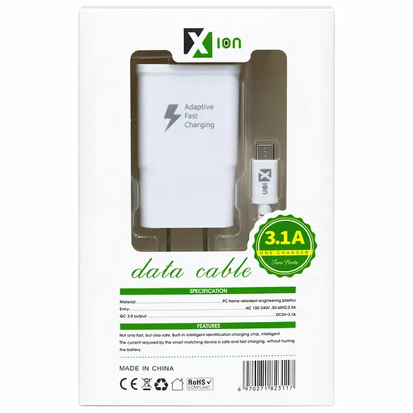 Cargador Con Cable Usb/V8 3.1amp
