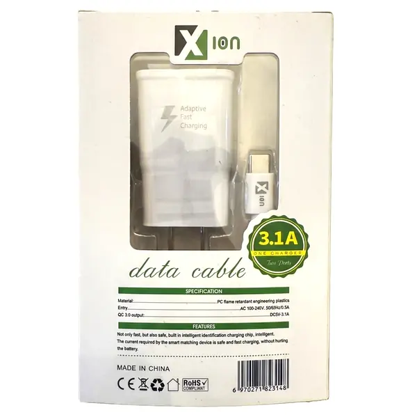 Cargador Con Cable Usb/Tc 3.1 Amp