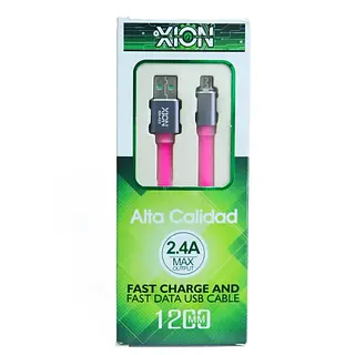 Cable De Datos Usb/V8 2.4amp Plano Colores