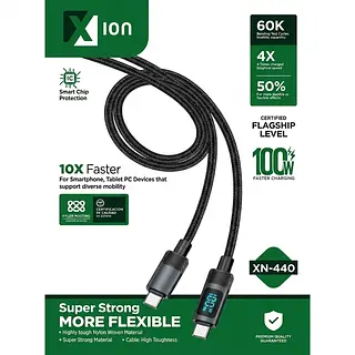 Cable De Datos Xn-440: Potencia De 100w Con Pantalla Digital