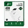 Cargador Doble Xn-26: Carga Rápida De 40w Con Dos Puertos Tc