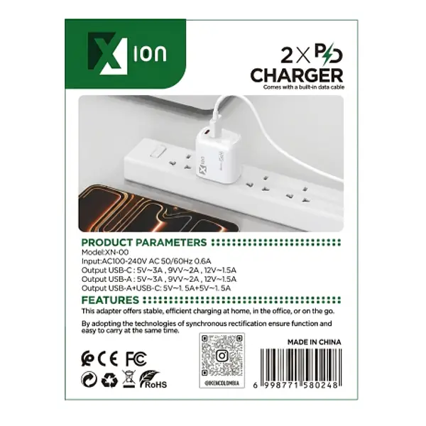 Cargador Xn-27: Potencia De 38w